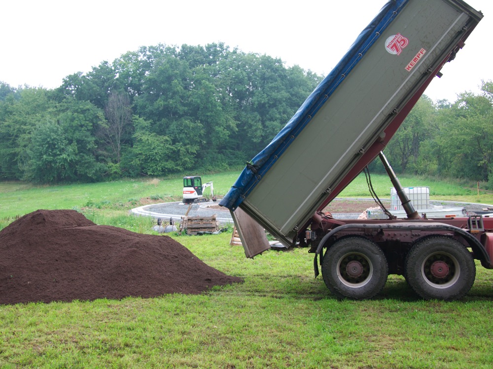 Soil is delivered
