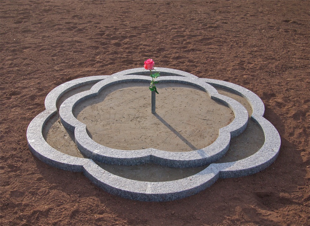 The arches were set in concrete