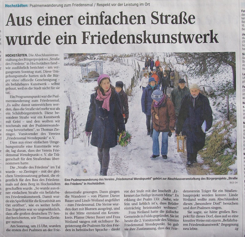 Press report about the Psalm Hike