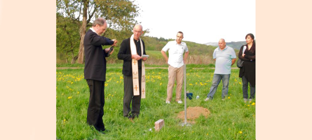 Laying of foundation stone - Friedensmal